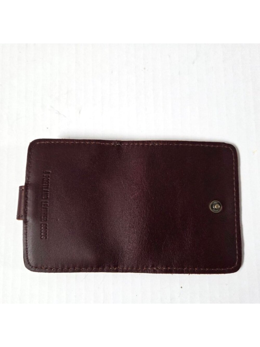 Portland Leather Goods Womens Smooth Brown Leather Mini Bifold Wallet - Picture 15 of 16